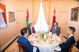 Image du Maroc Professionnelle de  Sa Majesté Mohammed VI offre un déjeuner officiel en l'honneur de SM le Roi Abdallah II, Souverain du Royaume Hachémite de Jordanie à Casablanca. Jeudi 28 Mars 2019. Le souverain Hachémite est arrivé pour une visite d'amitié et de travail au Maroc, à l'invitation de SM le Roi Mohammed VI. (Photo/ SPPR) via Jalilbounhar.com 